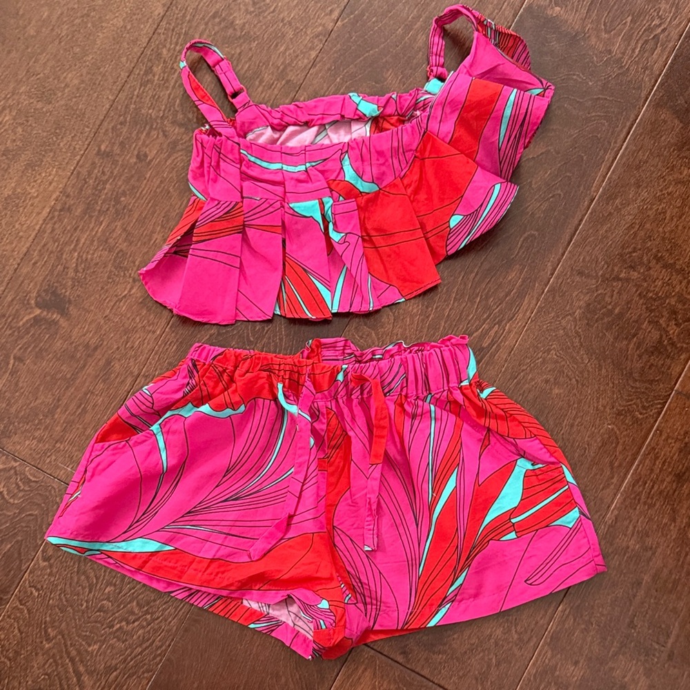 Cult Gaia Pink and Red Patterned Set
